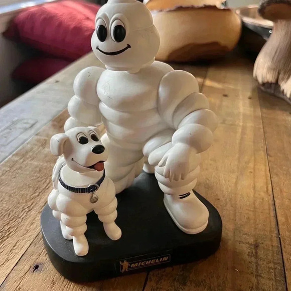 Rare Michelin Man & Dog Bobbleheads - Picture 1 of 4